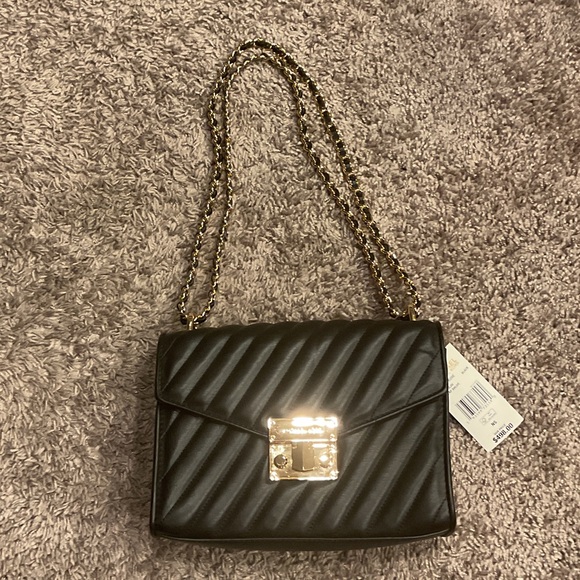 Michael Kors Black Quilted Shoulder Bag